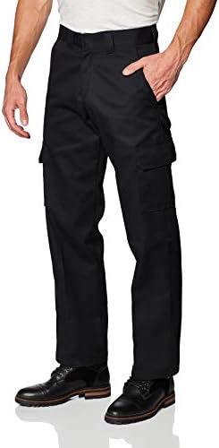 Dickies Men's Relaxed Straight-Fit Cargo Work Pant, black, 36W x 32L