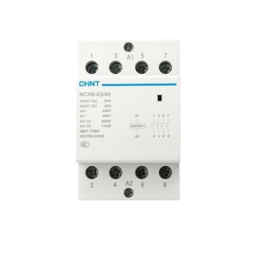Contacteur sur rail DIN NCH8-63/40 4 pôles 63A 4NO pour tableau électrique