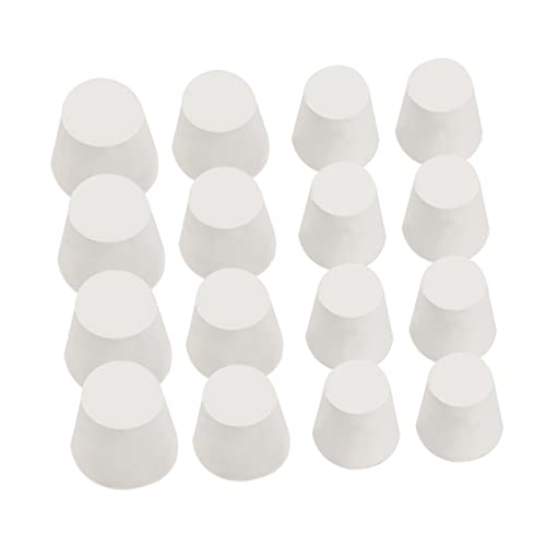 STOBAZA 16PCS Rubber Plugs Tube Stoppers for Industrial Lab Home Use Versatile Sealing Random White Rubber Stoppers