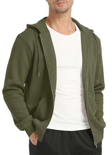 TACVASEN Mens Zip Up Hoodie Fleece Lined Hoodie Jacket Men Full Zip Sweatshirts Outdoor Thermal Athletic Hoodies2