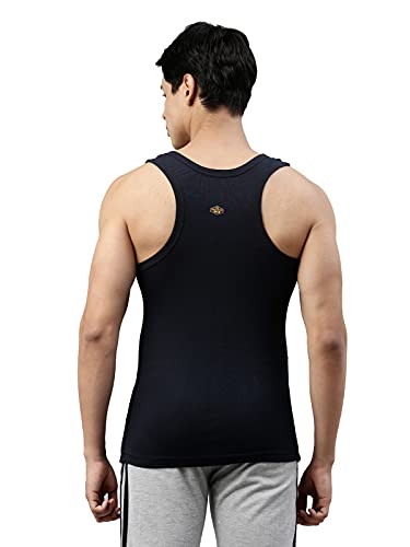 Image of Dixcy Scott Originals Men 100% Combed Cotton Racerback Color Block On Shoulder Gym Vest (Pack of 2)