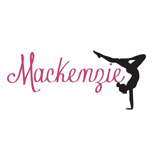 Custom Name Dance Wall Decal - Girls Personalized Name Acro Dance Wall Sticker - Custom Name Sign - Custom Name Stencil Monogram - Girls Room Wall Decor