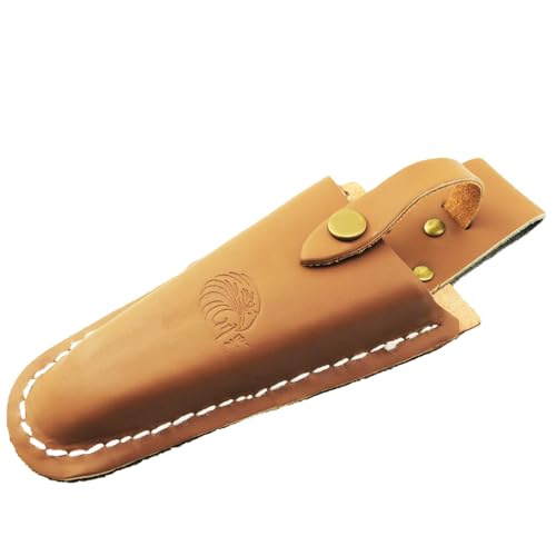 YTgilo Pruning Shears Tool Bag Brown Tool Bag Garden Pruning Shears Pliers Scissors Cowhide Bag 20x7cm/7.87x2.75inch for Storing Fixed Repair Tools Garden Knives Power Tools