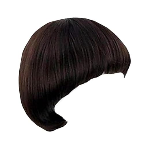 OYSRONG Women's Short Black Full Bang Straight Wig Mushroom Hairstyle Cosplay/daily Heat Resistant Hair Wig