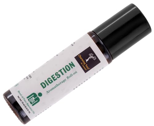 Digestion Aromatherapy Roll-on | Pure Essential Oil Blend by Charming Aura | Works effectively on indigestion & bloating due to over eating and having gastric troubles | Ayurvedic | Easy to use Roll-on |10 ml (Digestion Roll-on, Pack of 1)