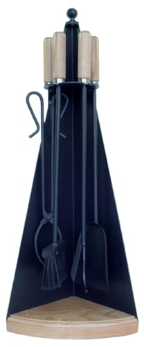 Imex El Zorro 12020-N - JUEGO CHIMENEA PIRAMIDE 4 PIEZAS (NEGRO)