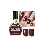 OpenLive 16.5ml Brown Nail Polish Large Volume Quick Drying Nail Polish, Fast Drying and Long Lasting Color Nail Art DIY Home Manicure Gift for Women