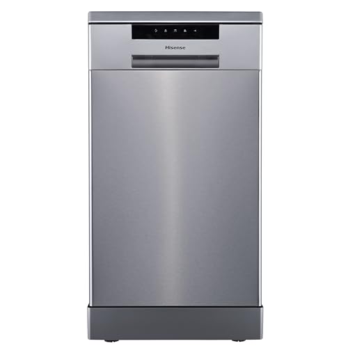 Hisense HS523E15XUK Slimline 10 Places Free Standing Dishwasher Stainless Steel with 30 Minutes Quick Wash [Energy Class E]