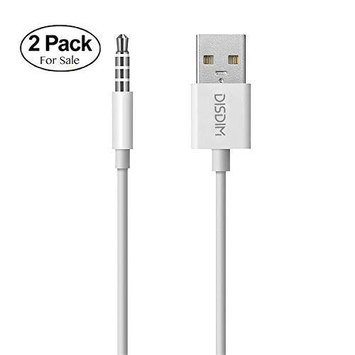 iPod Shuffle Cable, DISDIM 2 Pack 3.5mm Jack/Plug to USB Charger Sync Data Transfer Charging Cable for Apple iPod Shuffle 3rd / 4th / 5th / 6th / 7th Generation iPod Shuffle Cable, DISDIM 2 Pack 3.5mm Jack/Plug to USB Charger Sync Data Transfer Charging Cable for Apple iPod Shuffle 3rd / 4th / 5th / 6th / 7th Generation