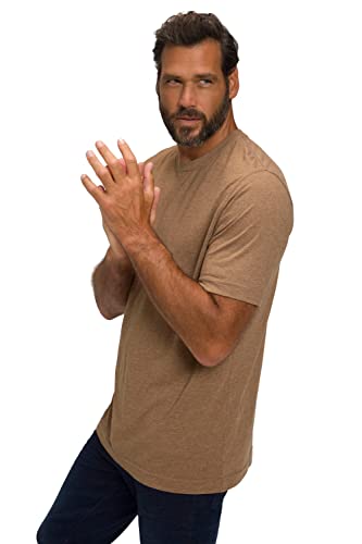 JP 1880 Camiseta, Básico, Cuello Redondo, Algodón Peinado, hasta 8XL, marrón Claro, L para Hombre Cover