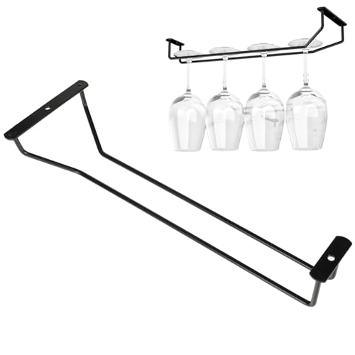 ARubyForest Weinglashalter Weinglas Halter aus Metall Weinglashalter Hängend Glashalter Hängend Weinglas Halterung Wine Glass Holder für KüChe Bar Restaurant Schwarz