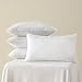 EMEMA Coussin Oreiller Décoratifs Lot de 4 Rembourrage Doux Mou Pure Blanc Confortable Recouvrir Intérieur Insert de Housse pour Canapé Chambre à Coucher Jardin Sofa 30x50cm
