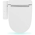 VOVO VB-3000SE Electric Smart Bidet Toilet Seat with Dryer, Heated Toilet Seat, Warm Water, LED Nightlight, Full Stainless-steel Nozzle - White, Elongated