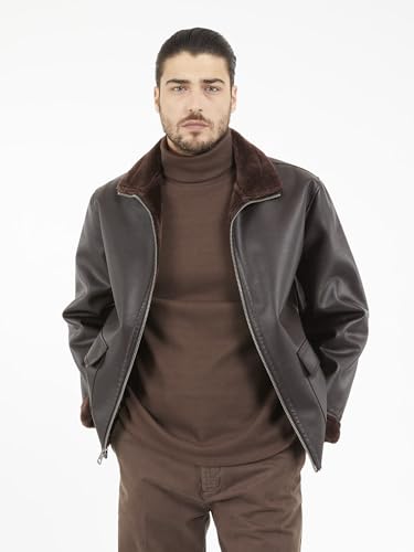 GUESS Men's Ryder Bonded Faux Leather Zip Jacket2