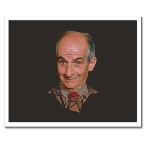 Louis de Funès poster encadré 50x40 cm pour habiller un mur vide sans chercher de cadre