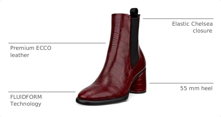 Image of ECCO Sculpted Luxery 55MM Modern Sleek Chelsea Boot