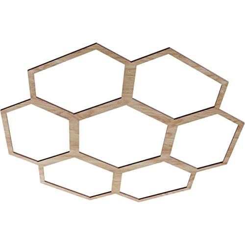 Image of Ekena Millwork 34 inchOD x 12 inchID x 3 /8 inchT Florin Wood Fretwork Pierced Ceiling Medallion, Red Oak