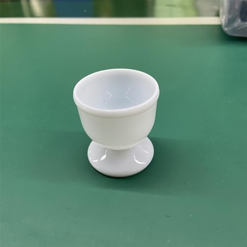 CWOQOCW Eierbecher, 4/8 Stück gekochte Eierhalter Becher für Frühstück, langlebige Kunststoff-Silikon-Eierbecher-Set, weiß (8 Stück) – Bild 8