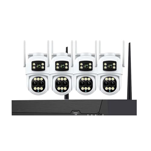 VEKELETE Kit de vidéosurveillance avec caméra IP WiFi 9 MP, Zoom PTZ x8, Audio de sécurité, NVR 8 canaux, système de vidéosurveillance(None,8CH WiFi NVR...