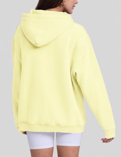 Image of FAIABLE Womens Oversized Acid Wash Hoodie Unisex Heavyweight Fleece Cotton Hoodies Vintage Washed Sweatshirt for Women