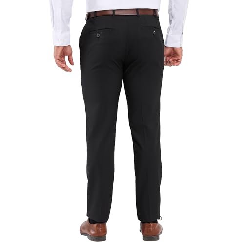 Image of Raymond Men Slim Fit Checks Pattern Poly Viscose Blend Flat Front Formal Trouser