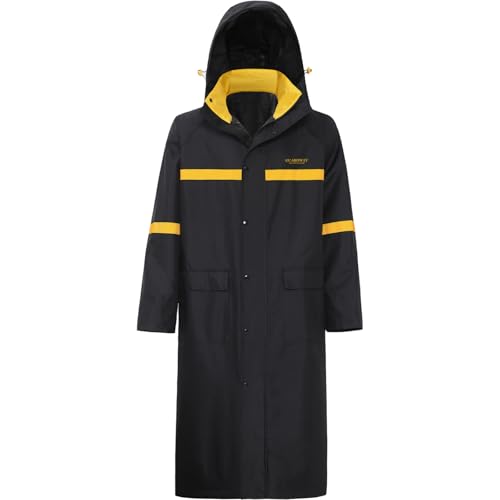 Rain Coats for Men Waterproof Hooded Long Raincoat Breathable Rain Jacket Rain Poncho for Outdoor Activity and Work - Main Image