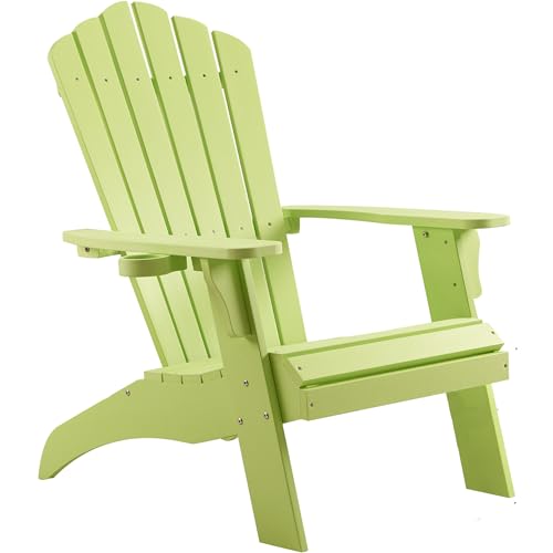 Image of Psilvam Adirondack Chairs with Cup Holder (1, Green)