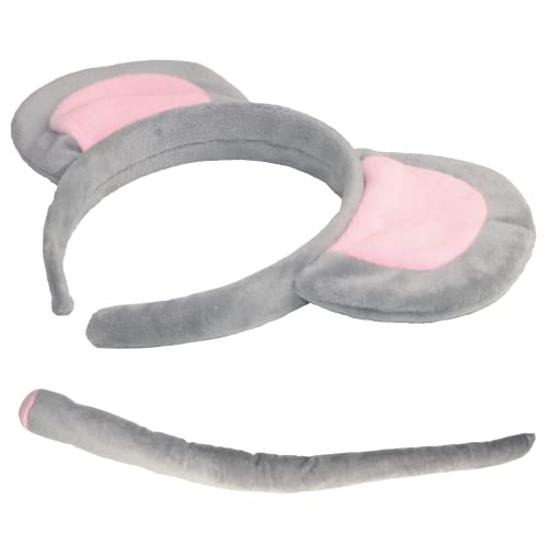 Tequise Mouse Costume Accessory Set- Mouse Ears Headband Tail Nose and Bow Tie, Rat Costume Accessories Set…, One Size