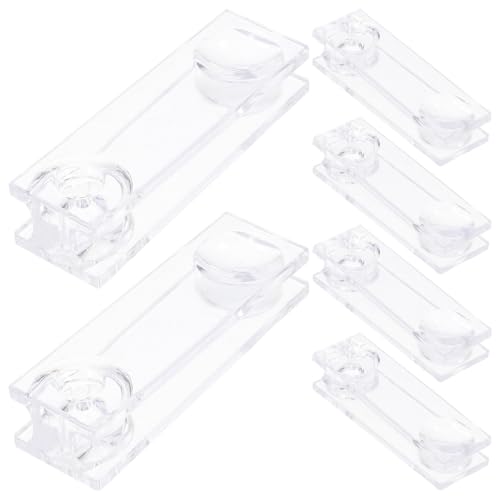 TOGEVAL 6 Piezas Tirador de Cordón para Persianas Verticales, Peso Decorativo Acrílico Transparente para Cortinas Enrollables, Accesorio Funcional para Control de Cortinas