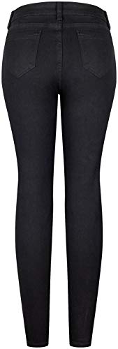 BodiLove Women's High Waist Rise 5 Pockets Skinny Comfy Jeans Zip Button Closure 9f43 Denim Medium 132