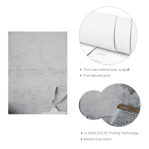Œuvre d’art image TOANGWALL tableau gris abstrait pour mur vide 50x50 - 5