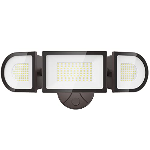 Onforu 100W Led Security Light, 9000Lm Outdoor Indoor Flood Light With 3 Adjustable Heads, Ip65 Waterproof Led Exterior Floodlight, 6500K White Wall Mount Security Light For Garden,Garage,Yard,Eave #TOP18