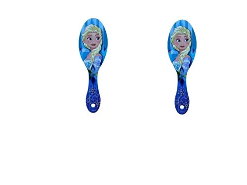 2 Pack Little Girls' Licensed Cushion Paddle 7-inch Hair Brush Set: Frozen Elsa