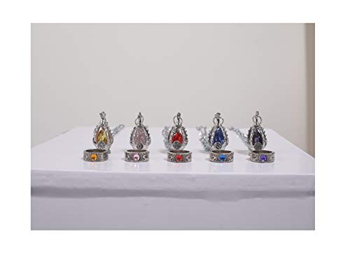 Anime Cosplay Puella Magi Madoka Magica Soul Core Gem 5 Necklace With 5 Tail Ring2