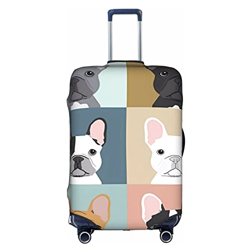 Bulldog francese Trolley Travel Case Protector = Alta elasticità con cerniera piccola applicabile 18-32 pollici Trolley caso