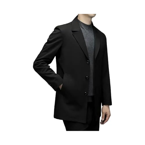 Men's Suit Jackets Single Breasted Coat Plus Big Size Long Suits and Blazers Korean Style