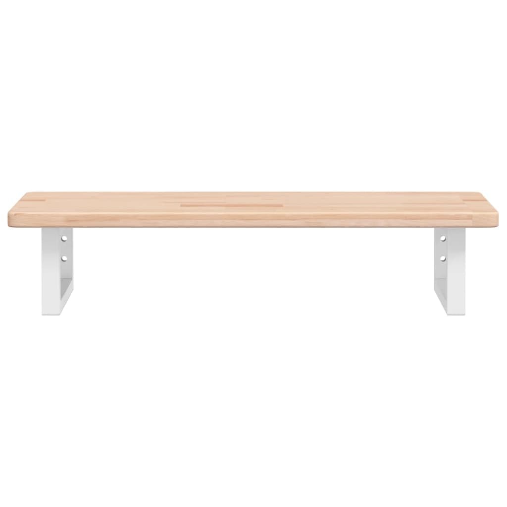 Piano per lavabo in legno di rovere massiccio con supporto in acciaio, 80 x 40 x 2,5 cm, salvaspazio, montaggio a parete, stabile, per WC degli ospiti
