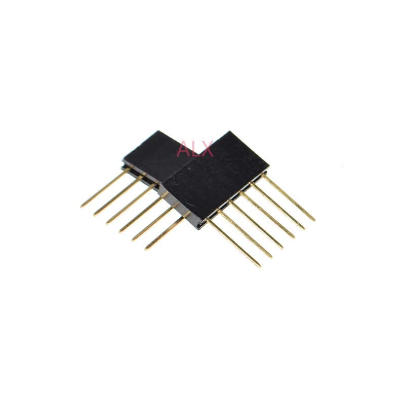 20PCS 6 PIN Single Row Straight Female PIN Header 2.54MM Pitch pin Long 11MM Strip Connector Socket 1X6 6PIN for arduino PCB