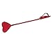 Spartacus Pu Riding Crop W/Plush Heart Shape Tip - Red