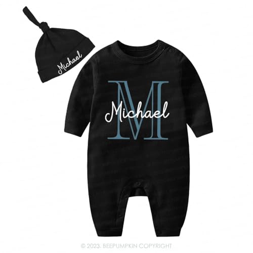 Personalized Baby Coming Home Outfit Custom Newborn Clothes Set with Name, Hat & Bodysuit Perfect for Newborn Going Home from Hospital Outfit (A)3