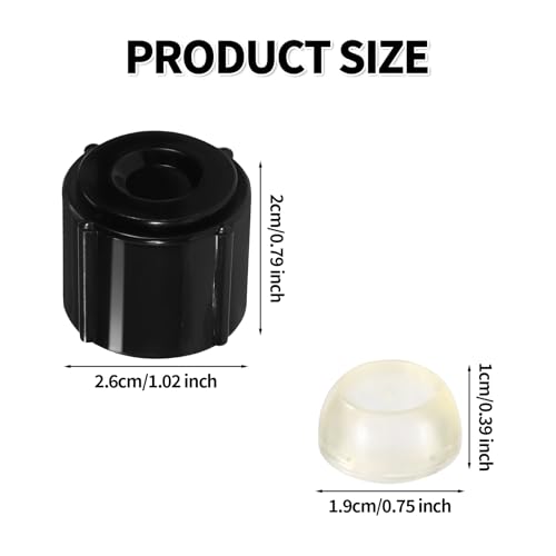Image of 2 Sets Low Point Drain Seals and Caps for 1 /2 Inch Hot & Cold Water Lines, Low Point Drain Plugs Valve Seals Ring for RV Camper Travel Trailer
