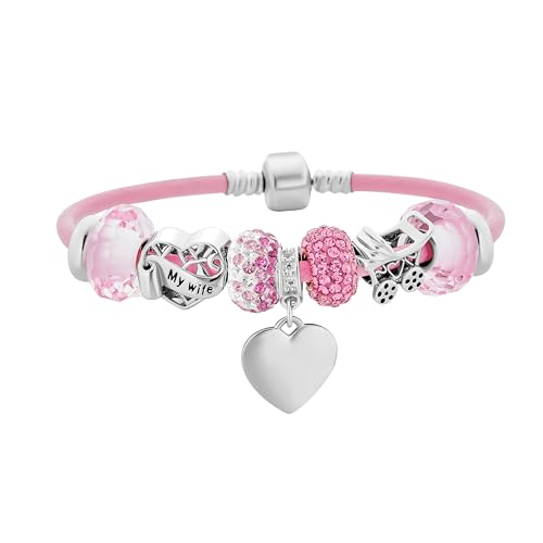 Brazalete de abalorios de plata antialérgica para evitar irritaciones