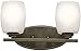 Kichler Eileen 14.25" 2 Light Vanity Light with Satin Etched Cased Opal Glass in Olde Bronze?