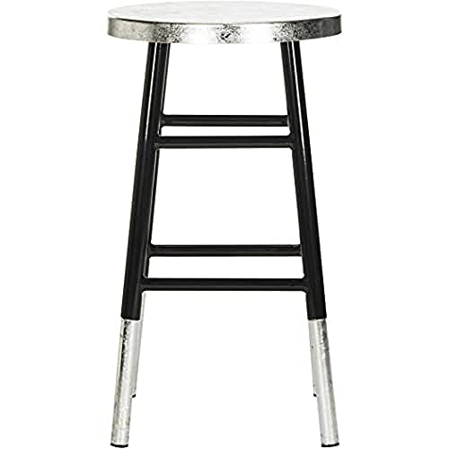 Tabouret de comptoir design 60 cm Safavieh Angello EAF3211A noir argent
