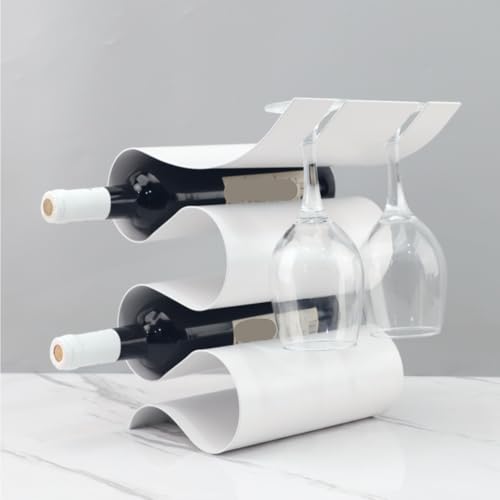 Soporte minimalista para botellas de vino negro miniatura 4