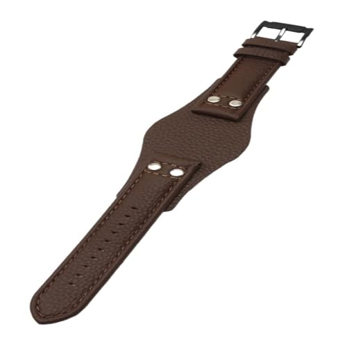 Bracelet de montre en cuir style rivet pour Fossil CH2891 CH3051 CH2592 look vintage homme 22mm