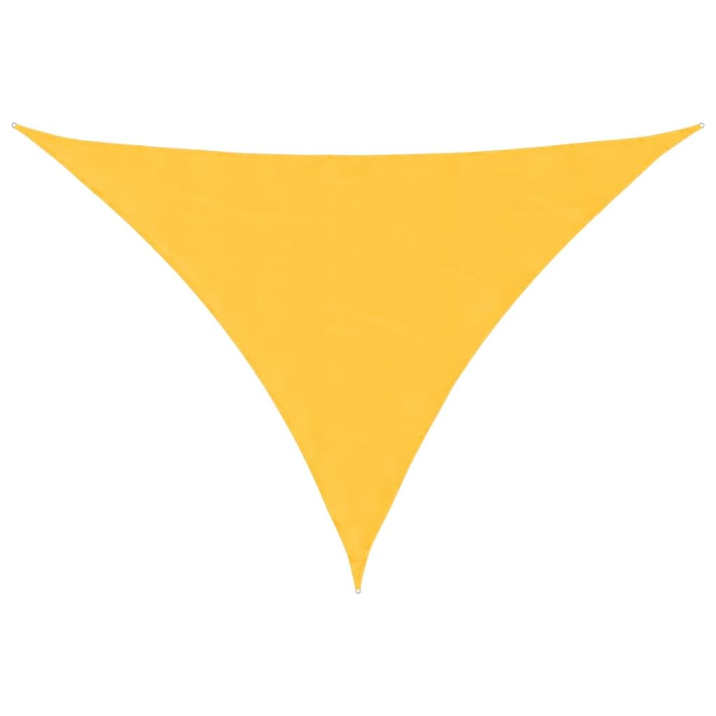 Voile de parasol triangulaire imperméable 3x4x5 m jaune pour jardin