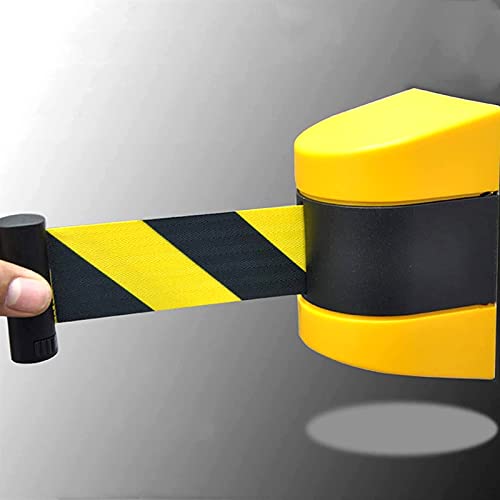Barrière à sangle rétractable robuste murale magnétique pour gestion du trafic