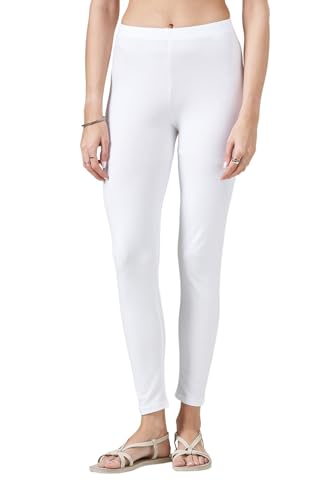 Image of Rangmanch by Pantaloons Women's Cotton Stretch Bottoms | Skinny Fit | Mid Rise Waist | Ankle Length