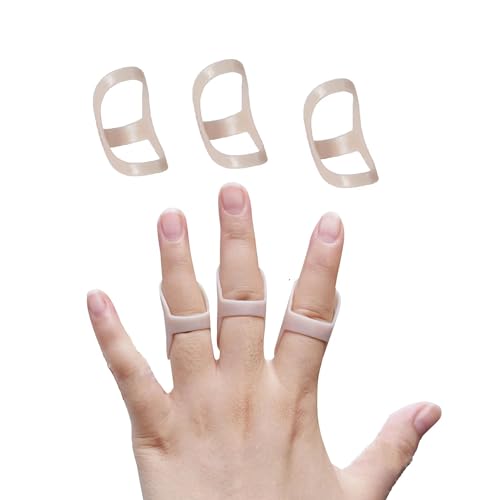 Soft Home 3 Pack Oval Finger Splints Waterproof Finger Splint for Arthritis Trigger Finger Mallet Fingers - Trigger Finger splints For Thumb Index Middle Pinky or Ring Finger